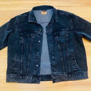 Washed Black Unisex Black Denim Jacket Never Worn Threadfast Apparel Size XL